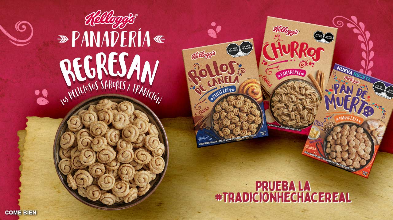 Kellogg's® Panadería. Regresan los deliciosos sabores a tradición.